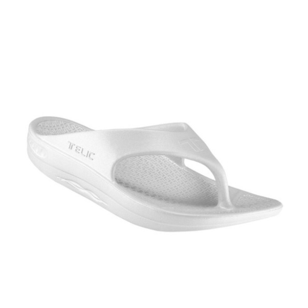 TELIC Recovery Arch Support Sandals Flip Flops White M/L Women 10 Men‎ 9 NEW